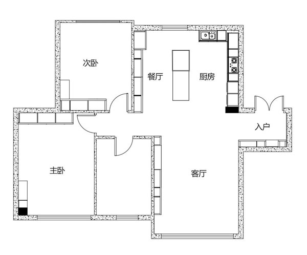 全友家居·全屋案例丨98㎡意式二居，去客厅化+开放厨房，实用又高级！