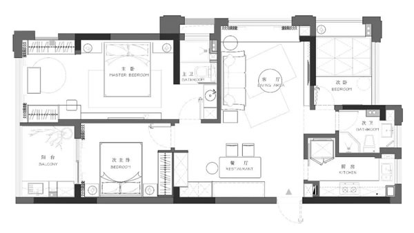 纽莱福定制家具|126㎡现代风三居室，简而不凡