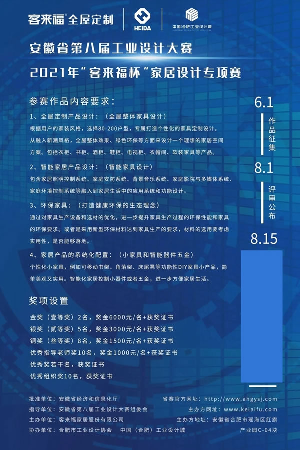 安徽省第八届工业设计大赛 —“客来福杯”家居设计专项赛宣讲会合肥学院站顺利召开！