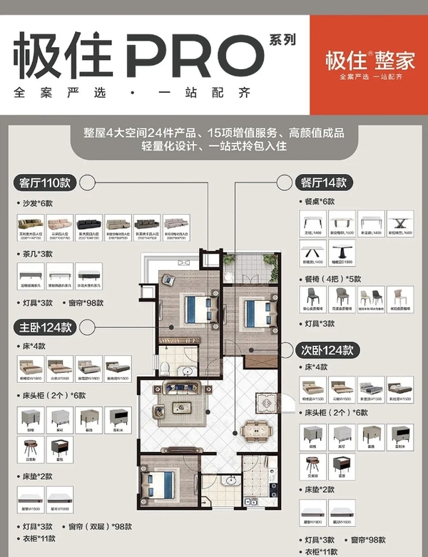 极简主义新宠格雷系：尽显绅士风范丨极住PRO系列套餐¥68800优雅生活带回家